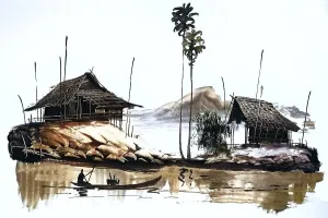 Fisherman With Catch Prints: Fisherman returning with his catch