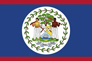 Prints of Flag of Belize, Vector illustration Belize Prints: Vector Illustration Print of the Flag of Belize