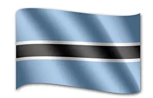 Empty National Banner Prints: Flag of Botswana
