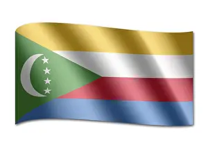 Prints of Flag of the Comoros Comoros Prints: Comoros Flag Print