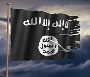 Computer Graphic Flag Prints: IS flag, Computer Graphic
