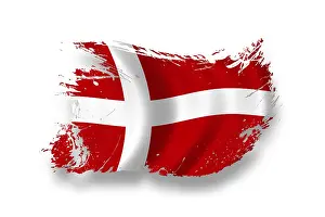 Framed Print : Denmark Flag Print Framed Print : Denmark Flag Print