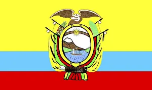South American Flag Prints: Flag of Ecuador
