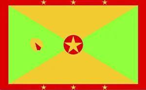 Prints of Flag of Grenada Grenada Prints: Grenada Flag Print
