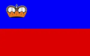 Prints of Flag of Liechtenstein Liechtenstein Prints: Flag of Liechtenstein Print