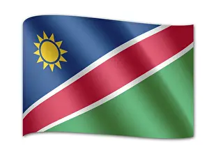 Computer Graphic Flags Prints: Flag of Namibia