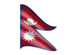Symbolic State Flag Image Prints: Flag of Nepal