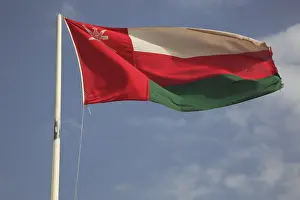 Deserted Cityscape Photography Prints: Flag of Oman