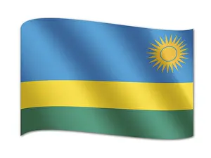 Computer Graphic Flag Design Prints: Flag of Rwanda