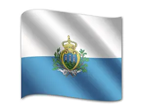 Prints of Flag of San Marino San Marino Prints: San Marino Flag Print