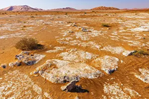 Rub Al Khali Desert Prints: Flat plain interspersed with rocks
