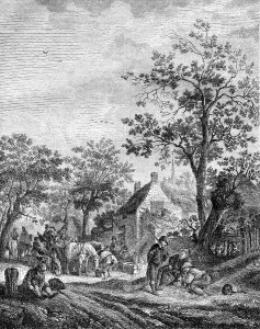 Vintage Styled Artwork Prints: Flemish halt array Isaac Van Ostade