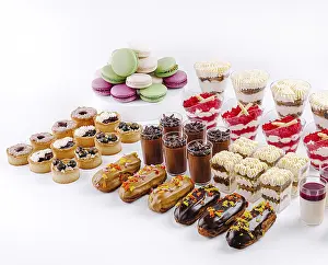 Images Dated 19th September 2024: Food Print: Vibrant Dessert Spread
