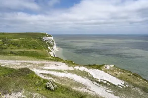 Kent Countryside Scenery Prints: Footpath along the chalk cliffs of Dover