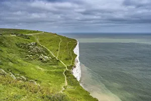 English Channel Coastline Prints: Footpaths along the chalk cliffs of Dover