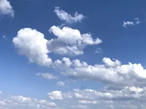 Cloud Formations Germany Prints: In the foreground large fleecy clouds