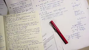 Educational Institution Symbol Prints: Fountain pen on lecture notes and exercises