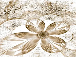 Abstract Nature Image Prints: Fractal flower - abstract computer-generated image
