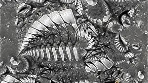 Geometric Shape Prints: Fractal Graphics Print - Abstract Artwork