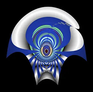 Surrealism Prints: Fractal Print: Abstract Geometric Patterns