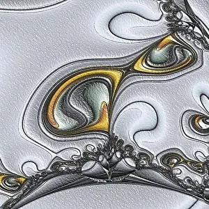 Surrealism Prints: Fractal Print: Abstract Geometric Patterns