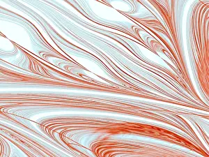 Computer Generated Fractals Prints: Fractal marble texture - abstract computer-generated image
