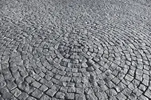 Urban Street Scene Prints: Fragment of a pavement in the form of a circle