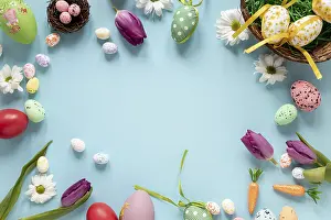 Ornate Picture Frame Prints: Frame made ornaments eggs easter