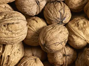 Deserted Backgrounds Prints: Full frame walnut background