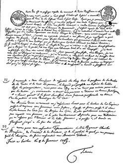 Historical Print of Frederick the Great's 1769 Will