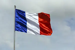 Cloudy Sky Prints: French flag, clouds