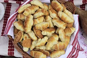Baked Goods Nutrition Prints: Fresh bread rolls
