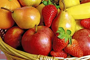 Fresh Fruit Basket Prints: Fresh fruit in a basket
