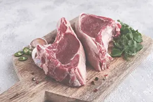 Fresh Meat Ingredients Prints: Fresh pieces of beef on the bone