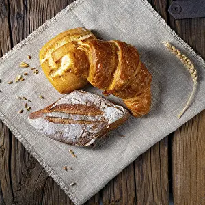 Baked Goods Prints: Fresh rolls in a cornea