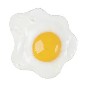 Close Up Fried Egg Prints: Fried egg isolated on white background
