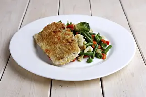 Fried Fish Prints: Fried fish with vegetables