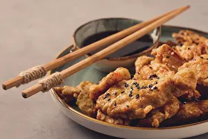 Fried Pork Dish Prints: Fried meat in batter, deep-fried