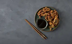 Crispy Fried Chicken Prints: Fried meat in batter, deep-fried