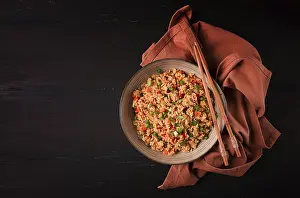 Spicy Vegetable Dish Prints: Fried Rice, with vegetables and egg