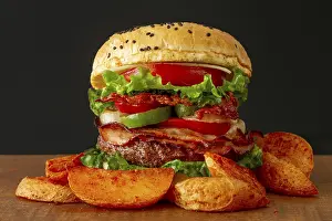 French Fries Meal Prints: Fries hamburger