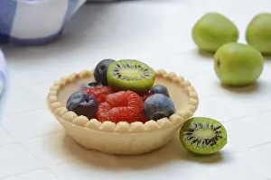 Raspberry Tartlet Prints: Fruit in tartlet base, raspberry