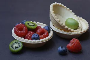 Rich In Vitamins Prints: Fruit in tartlet base, raspberry