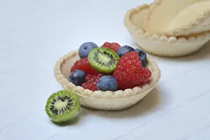 Balanced Diet Food Photography Prints: Fruit in tartlet base, raspberry