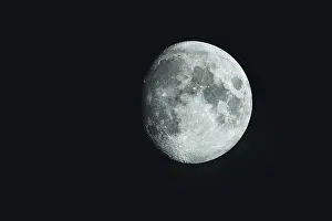 British Atmospheric Photography Prints: Fullmoon in the black sky, Devon