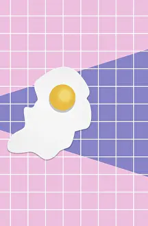 Prints of Funny fried eggs background. Pop art. Pattern Textures And Patterns In Modern Artwork Prints: Funny Fried Eggs Pop Art Print