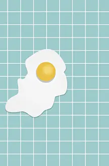 Prints of Funny fried eggs background. Pop art. Pattern Textures And Patterns In Modern Artwork Prints: Funny Fried Eggs Pop Art Print
