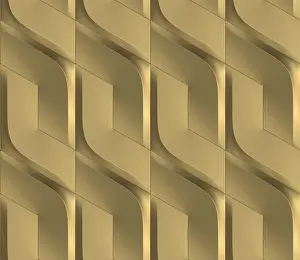 Modern Architecture Design Prints: Futuristic 3D Wallpaper of black and green angular shape