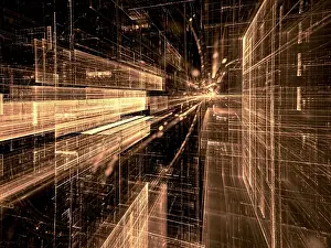Futuristic Structure Prints: Futuristic structure - abstract computer-generated image