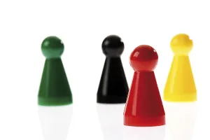 Colorful Figurines Prints: Game pieces